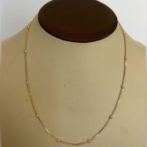 14k gold filled bead necklace - Picture 2 of 5